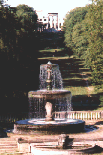 View of the ruins as to be seen from the back of Sancoussi